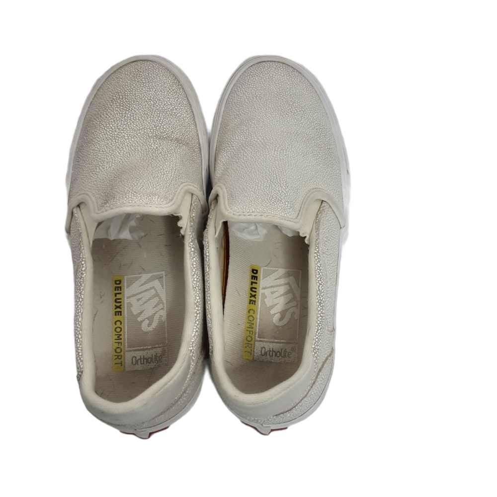 💥VANS Slip- Ons Deluxe Iridescent Sneakers Sz 7